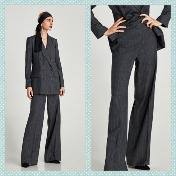 pinstripe palazzo pants